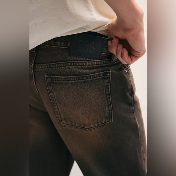 BDG Slacker Fit Jeans Urban Outfitters Wide Leg Dark Wash Size 32 - Picture 4 of 11